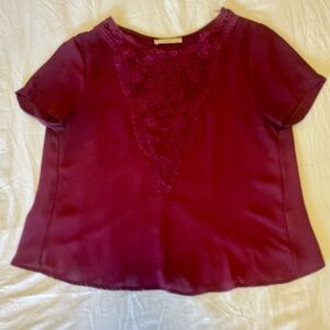 LUSH burgundy blouse